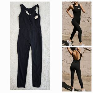 Free People Black Sleeveless Jumpsuit / Onesie NWT